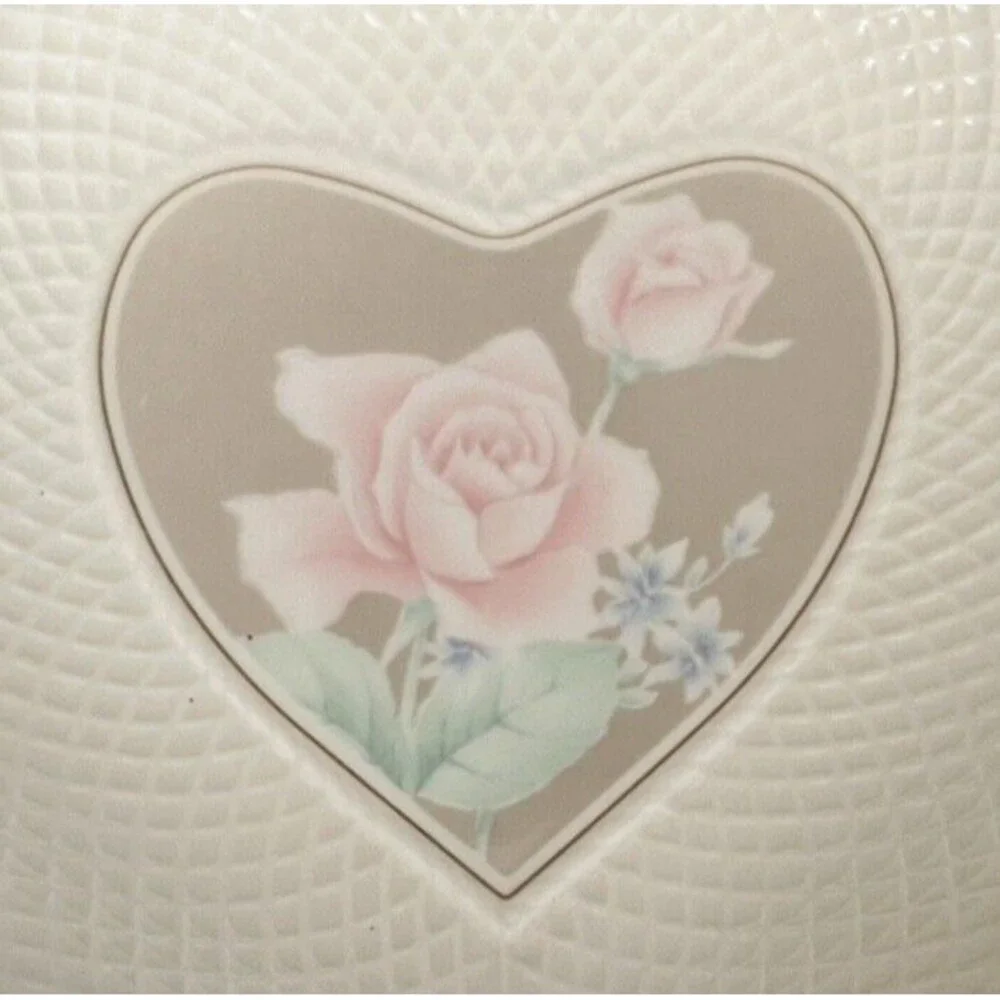 Mikasa ROSE DUET Taupe Heart Candy Dish Ivory Bone China Japan 6
